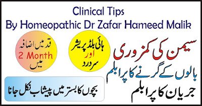 Clinical Tips – Homeopathic Treatment by Dr Zafar Hameed Malik